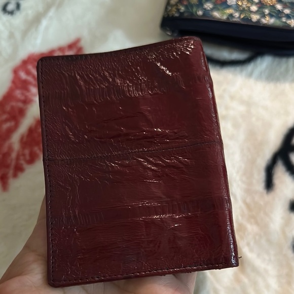 Eel skin leather vintage 3 folds - Picture 3 of 15